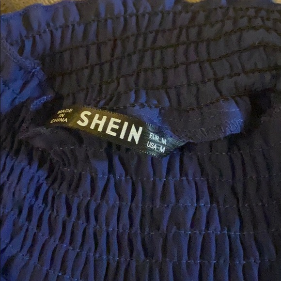 🔴3 for $15🔴SHEIN Blue High Neck Blouse - Picture 4 of 4